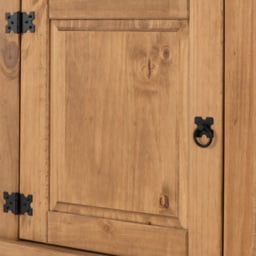 Seconique Corona Single Door 3 Shelf Distressed Waxed Pine Corner Bookshelf - Brown - Wilko - thumbnail 6