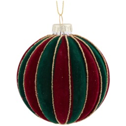 Two Tone Flocked Bauble - Sleigh Bells Ring - Wilko - thumbnail 3
