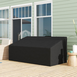 Outsunny 3 Seater Black Garden Sofa Cover 218 x111 x 101cm - Size: 101 x 111 x 218cm - Wilko - thumbnail 3