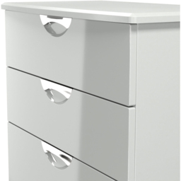 Crowndale Camden 4 Drawer Grey Gloss and Dusk Grey Deep Chest of Drawers Ready Assembled - Grey Gloss & Dusk Grey - Wilko - thumbnail 6