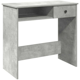 vidaXL Single Drawer Single Shelf Computer Desk Concrete Grey - Size: 75 x 80 x 40cm - Wilko - thumbnail 3