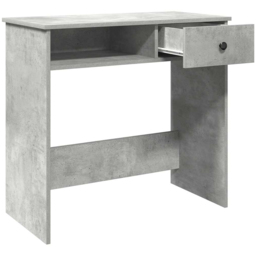 vidaXL Single Drawer Single Shelf Computer Desk Concrete Grey - Size: 75 x 80 x 40cm - Wilko - thumbnail 4