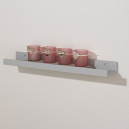 Core Products Dura 58cm Light Grey Display Shelf - Size: 10 x 58 x 5cm - Wilko