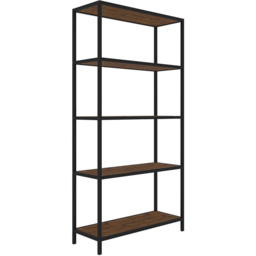 Ealing 5 Shelf Solid Pine Bookcase - Brown - LPD Home - Wilko - thumbnail 3