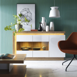 Florence Lyon Riviera Oak and White Coffee Table - Size: 68.1 x 105.6 x 37.2cm - Multi - Furniture to Go - Wilko - thumbnail 7