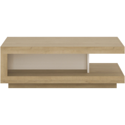 Florence Lyon Riviera Oak and White Coffee Table - Size: 68.1 x 105.6 x 37.2cm - Multi - Furniture to Go - Wilko - thumbnail 3