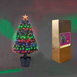 Shatchi Multicolour Pre-Lit 8 Mode Fibre Optic Artificial Christmas Tree 2ft - Green - Wilko - thumbnail 5