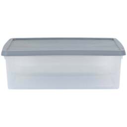 Wham 23.5L Clear Stackable Plastic Storage Box with Lid 6 Pack - Wilko - thumbnail 5