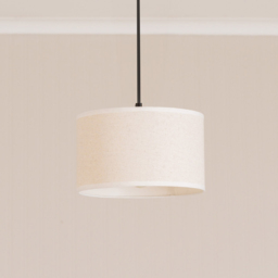 ValueLights Eva Natural Linen Small Drum Lamp Shade with White Trim - Cream - Wilko - thumbnail 4