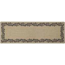 JVL Elegance Scroll Border Rubber Backed Door Runner 50 x 150cm - Size: 150 x 50 x 0.5cm - Black - Wilko - thumbnail 1