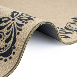 JVL Elegance Scroll Border Rubber Backed Door Runner 50 x 150cm - Size: 150 x 50 x 0.5cm - Black - Wilko - thumbnail 6