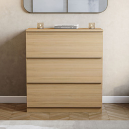 Vida Designs Denver 3 Drawer Pine Chest of Drawers - Brown - Wilko - thumbnail 5