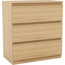 Vida Designs Denver 3 Drawer Pine Chest of Drawers - Brown - Wilko - thumbnail 3
