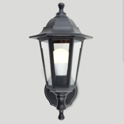 ValueLights Outdoor Black Wall Lantern - Size: 21 x 35 x 35cm - Wilko - thumbnail 7