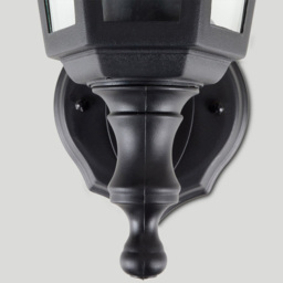 ValueLights Outdoor Black Wall Lantern - Size: 21 x 35 x 35cm - Wilko - thumbnail 4