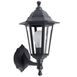 ValueLights Outdoor Black Wall Lantern - Size: 21 x 35 x 35cm - Wilko - thumbnail 5