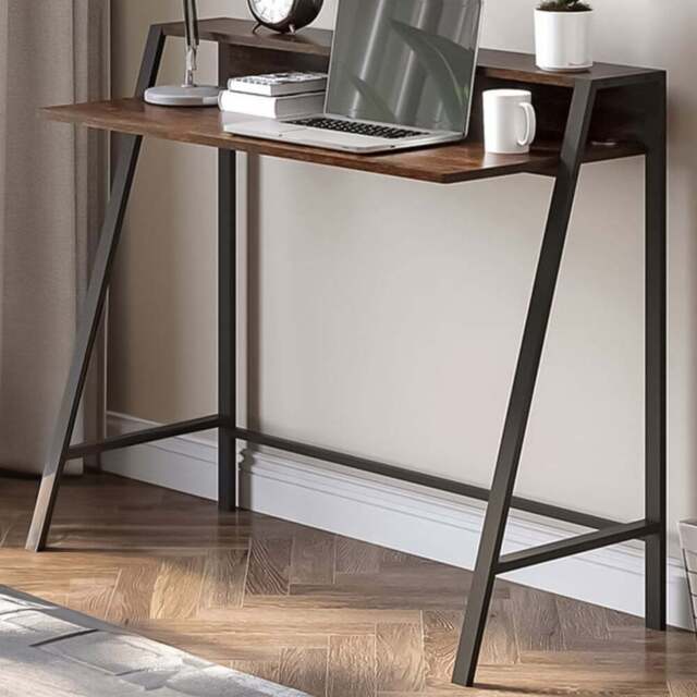 Portland Industrial Office Desk Brown - Size: 100 x 45 x 85cm - Wilko - image 1