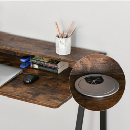 Portland Industrial Office Desk Brown - Size: 100 x 45 x 85cm - Wilko - thumbnail 5