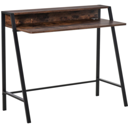 Portland Industrial Office Desk Brown - Size: 100 x 45 x 85cm - Wilko - thumbnail 3
