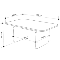 Decortie Pietra Sandstone with Light Mocha and Green Coffee Table - Size: 41.8 x 100 x 60cm - Multi - Wilko - thumbnail 7