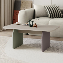 Decortie Pietra Sandstone with Light Mocha and Green Coffee Table - Size: 41.8 x 100 x 60cm - Multi - Wilko