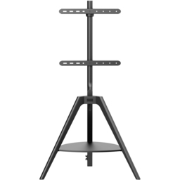 TTAP Tripod Single Shelf Black Wood Floor TV Stand - Size: 133.5 x 76.5 x 54cm - Wilko - thumbnail 4