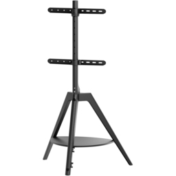 TTAP Tripod Single Shelf Black Wood Floor TV Stand - Size: 133.5 x 76.5 x 54cm - Wilko - thumbnail 6