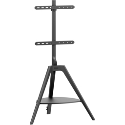 TTAP Tripod Single Shelf Black Wood Floor TV Stand - Size: 133.5 x 76.5 x 54cm - Wilko - thumbnail 3