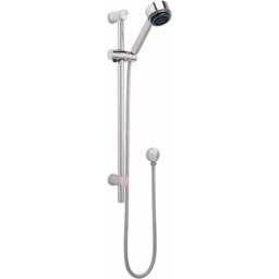 nuie Chrome Round Shower Slide Rail Kit 660mm - Size: 66 x 2.5 x 8.1cm - Silver - Wilko