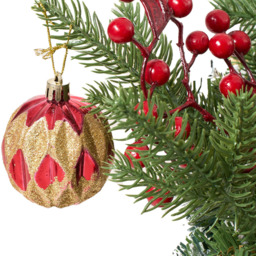 Living and Home Pre-Lit Christmas Mushroom-Shaped Planter Bush with Timer 60cm 2 Pack - Size: 60 x 40 x 40cm - Multi - Wilko - thumbnail 5