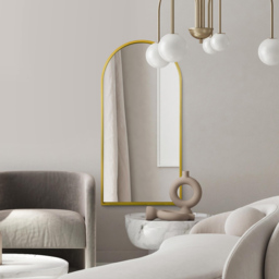 The Arcus Gold Arched Leaner Wall Mirror 160 x 80cm - MirrorOutlet - Wilko - thumbnail 3