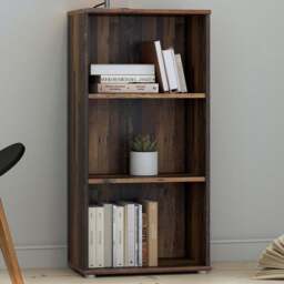 Florence Essential 2 Shelf Vintage Oak Tall Narrow Bookcase - Brown - Furniture To Go - Wilko