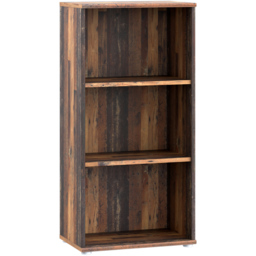 Florence Essential 2 Shelf Vintage Oak Tall Narrow Bookcase - Brown - Furniture To Go - Wilko - thumbnail 3