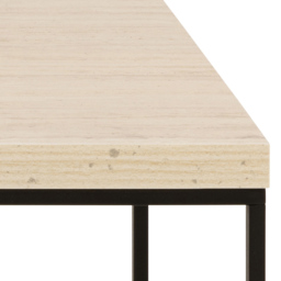 Florence Barossa Travertine Rough Paper Top Rectangular Coffee Table - Black - Furniture To Go - Wilko - thumbnail 6