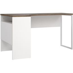 Florence Function Plus 2 Drawer Corner Desk White and Truffle Oak - Size: 81 x 145 x 76cm - Brown - Furniture to Go - Wilko - thumbnail 4