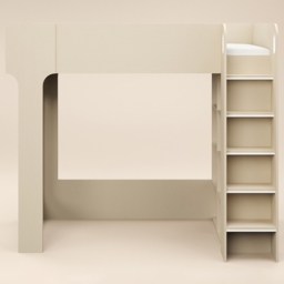 Flair Leo Scandi Light Oak High Sleeper Bed with Storage with Desk and Storage - Size: 178.1 x 118.5 x 211.5cm - White - Wilko - thumbnail 4