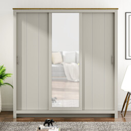 Lexington Grey 3 Door Mirror Sliding Wardrobe - Wilko - thumbnail 4