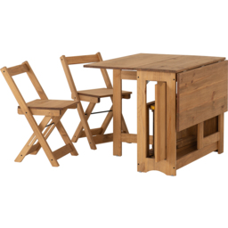 Seconique Santos 4 Seater Butterfly Foldable Dining Set Natural Wax - Wilko - thumbnail 4