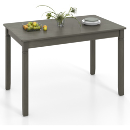 Costway 4 Seater Wooden Rectangular Dining Table Grey - Wilko - thumbnail 3