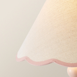 ValueLights Bobbins Pink Scallop Shade Rose Pink LED Floor Lamp - Size: 144 x 39 x 39cm - Wilko - thumbnail 4