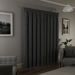 Enhanced Living Dallas Grey Thermal Blackout Pencil Pleat Curtains 117 x 183cm - Wilko - thumbnail 4