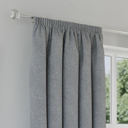 Enhanced Living Dallas Grey Thermal Blackout Pencil Pleat Curtains 117 x 183cm - Wilko - thumbnail 3