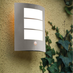 EGLO City Silver Exterior Sensor Wall Light - Size: 23.5 x 9.0 x 26.0cm - Wilko - thumbnail 4
