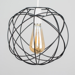 ValueLights Rutherford Atom Matt Black Painted Pendant Shade - Size: 25 x 24 x 25cm - Wilko - thumbnail 3
