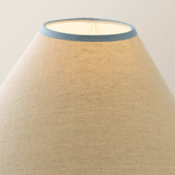 ValueLights Florie Scallop Blue Trim Small Shade - Size: 15 x 27.5 x 27.5cm - Cream - Wilko - thumbnail 6