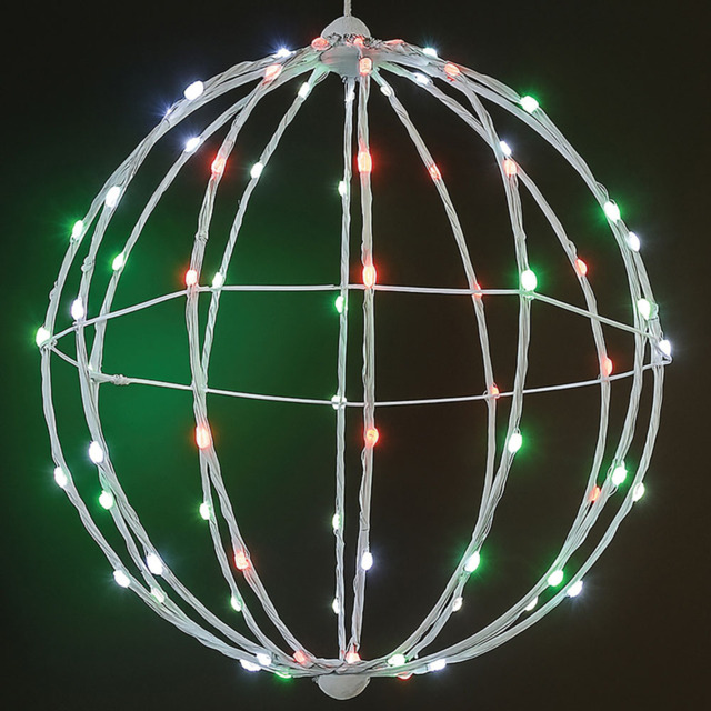 Xmas Haus White RGB Mini Seed LED Smart Foldable Ball Light with Remote 40cm - Size: 400 x 400 x 400cm - Black - Wilko - image 1