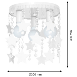 Milagro Star White Ceiling Lamp 230V - Size: 30 x 30 x 32cm - Wilko - thumbnail 3