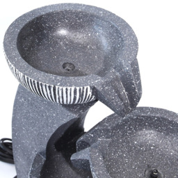 Living and Home Multi-Tier Rock Fountain - Size: 47x24x22cm - Grey - Wilko - thumbnail 6