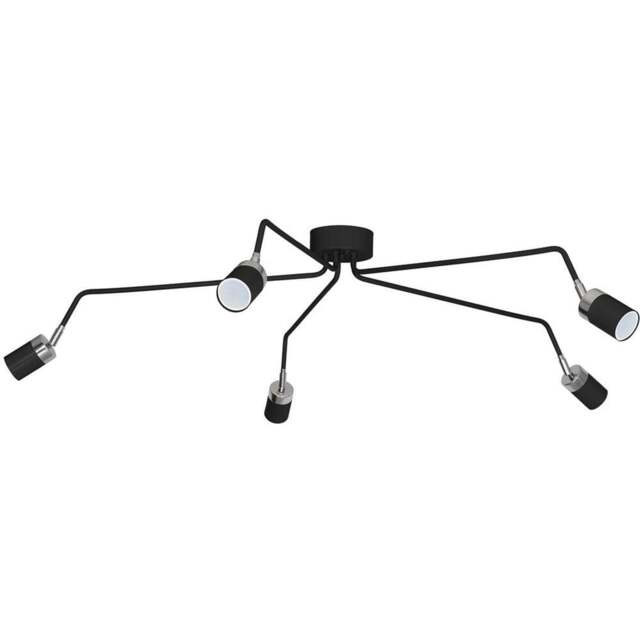 Milagro Joker Black Ceiling Lamp 230V - Size: 132 x 132 x 30cm - Wilko - image 1