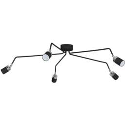 Milagro Joker Black Ceiling Lamp 230V - Size: 132 x 132 x 30cm - Wilko